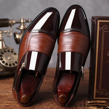 Men's Dress Leather Shoes Fashion Carved Men's Shoes_voghion.com