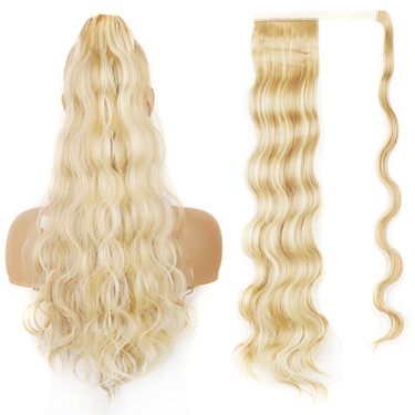 Synthetic hair Multi color wig ponytail women's Chicken rolls curl chemical fiber long curly hair_voghion.com