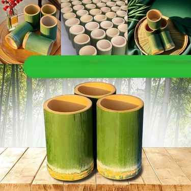 Trendy Bamboo Pen Holder Chinese Ancient Style DIY/Milk Tea Cup/Succulent Pot Simple Storage Ornament For Students_voghion.com