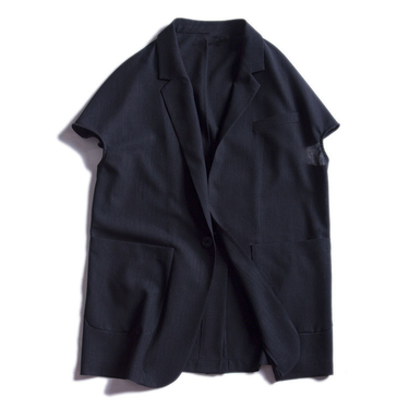 Man's clothing Suit cotton hair stylist vest Personality Coat Slim-fit trend vest men summer spring summer_voghion.com