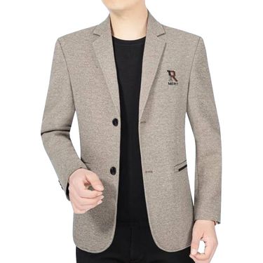 CT 2025 Spring And Autumn New High-end Middle-aged Men's Casual Woolen Suit Dad's Single-piece Blazer Jacket_voghion.com