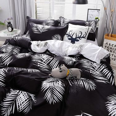 Nordic Modern Simple 4-piece Quilt Cover Double Bed Sheet for Bedding_voghion.com