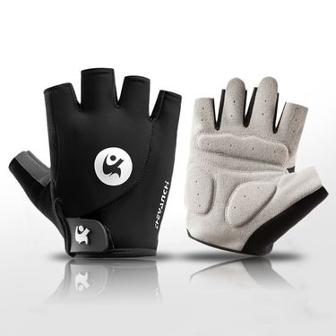 Sports gloves, men's outdoor cycling training and fitness gloves, anti slip, wear-resistant, sweat absorbing, breathable half finger cycling gloves_voghion.com