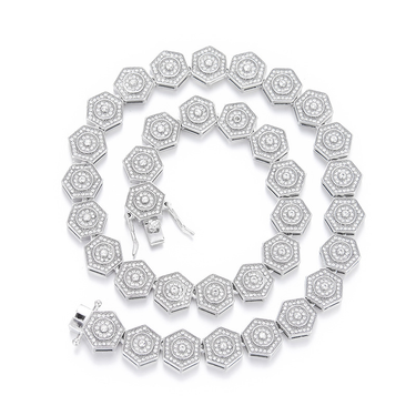 Hip Hop Instagram Style Jewelry Geometry Rock Sugar Men's Nightclub Bounce Dancer Necklace_viptrois.com