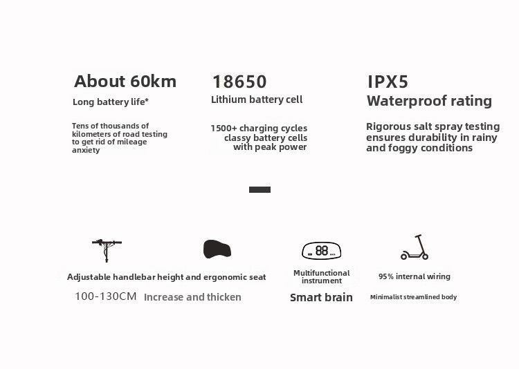 J11 Scooter elettrico pieghevole portatile fuoristrada con sedile per adulti_voghion.com