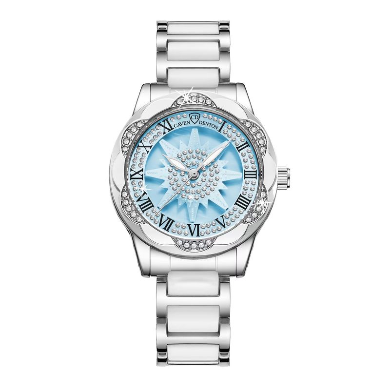 Sunflower Ceramic New Niche Light Fashion Fully Automatic Women's Quartz Watch_voghion.com