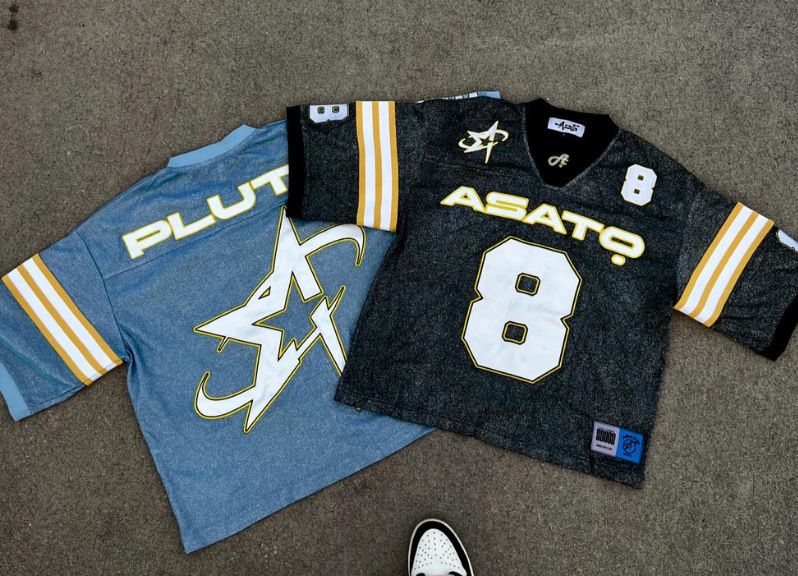 T-shirt réfléchissant col V pour homme et femme - Style hip-hop urbain, sécurité nocturne, unisexe, léger et respirant (noir, bleu clair)_voghion.com