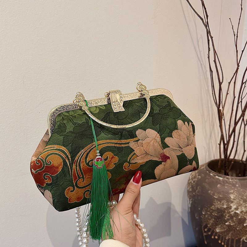 Borsa a tracolla con clip in perle, elegante e artistica in stile antico, cheongsam cinese in seta_voghion.com