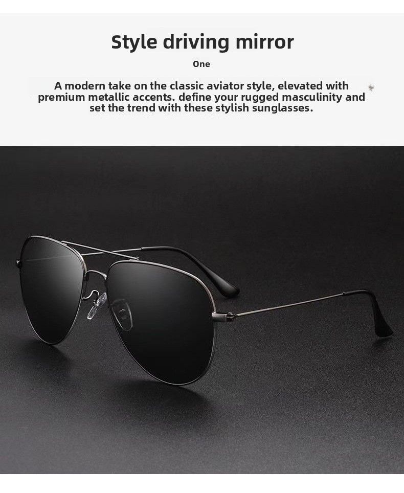 Occhiali da sole da aviatore in metallo con doppio ponte, montatura grande, protezione UV, per uomo e donna_voghion.com