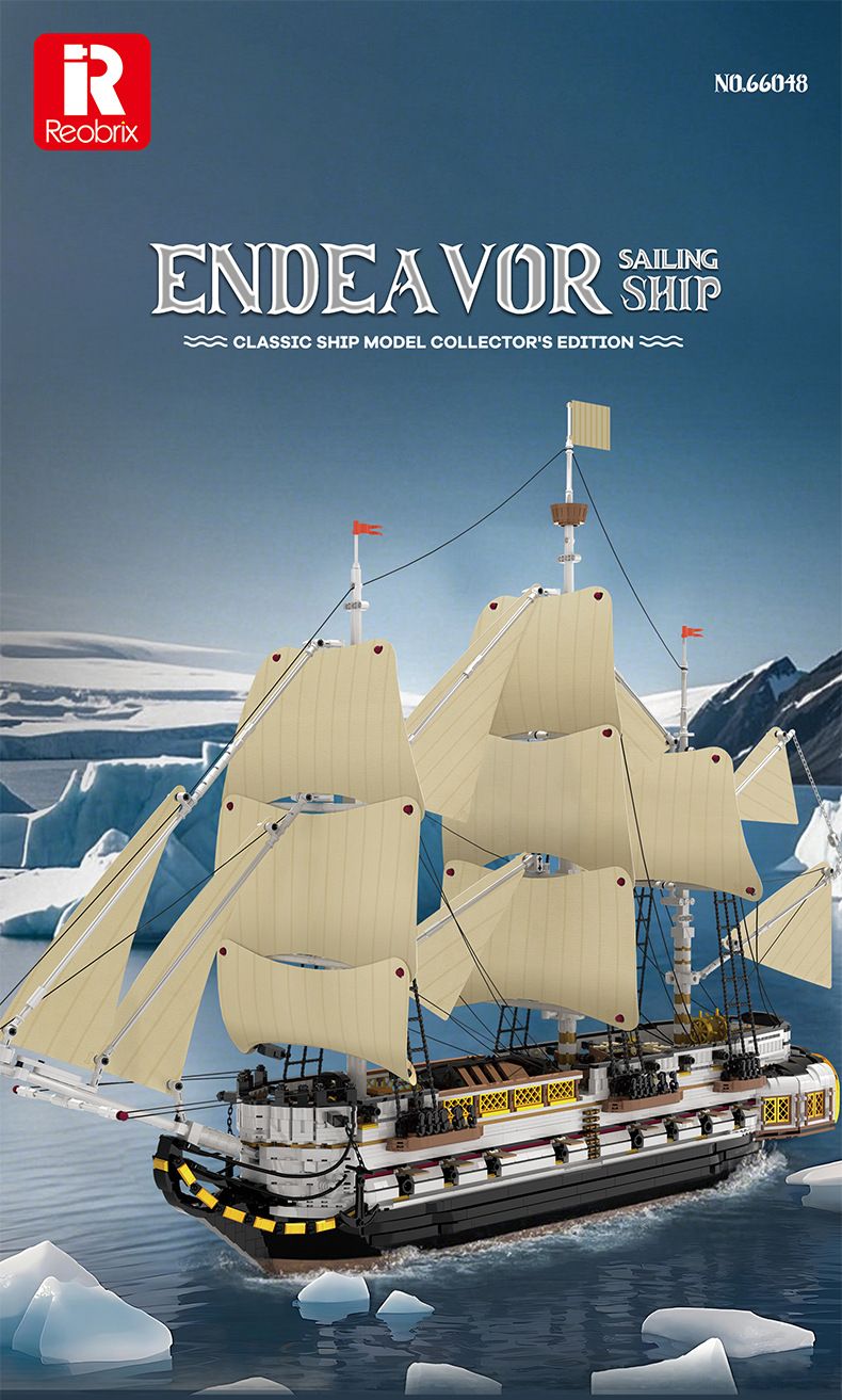 Modellino di nave Endeavour - Modello di nave a vela di alta difficoltà, giocattolo fai da te da esporre sul tavolo per adulti e adolescenti_voghion.com