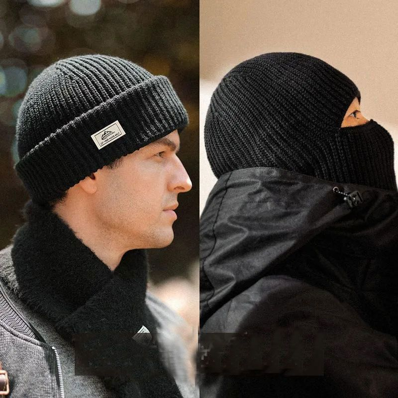 Hot Sale Winter Men Cashmere Wool Knitted Beanies Skully Classic Striped Unisex Plain Custom Knit Beanie Hats_voghion.com