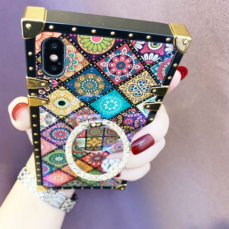 TechGlobe kompatibel mit iPhone 16 Light Retro Ethnic Stil Blau und Weiß Porzellan Appl 15 Samsung S24U Trendy Totm Phon_voghion.com