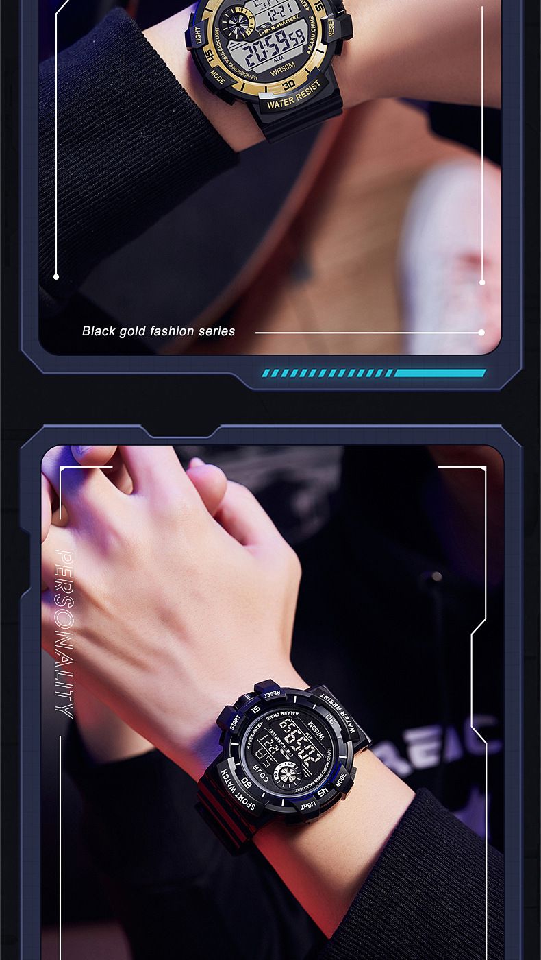 COJR mærke sportslysende vandtæt ur til mænd udenrigshandel grænseoverskridende unge og børn elektronisk ur studenterfest_voghion.com