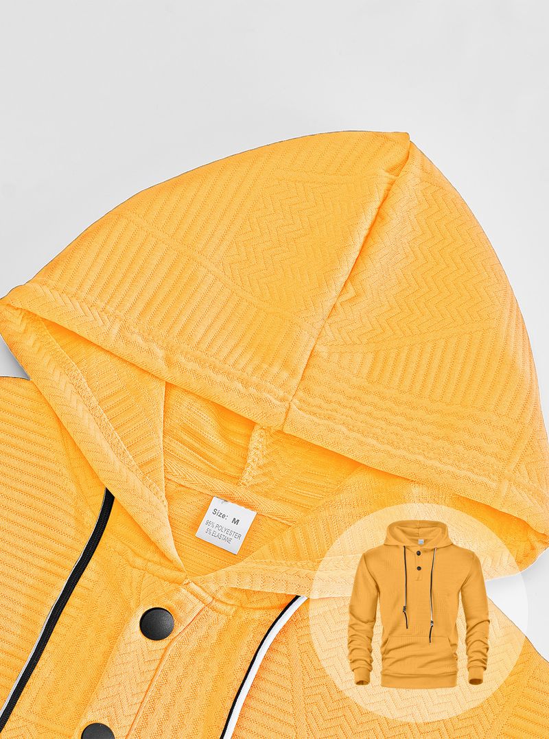 Men's Oversized Hooded Sweatshirt – Stretch Polyester Streetwear Pullover With Ribbed Hem (S-XXXL, Lightweight, Quick-Dry, Non-Iron Tech)_voghion.com