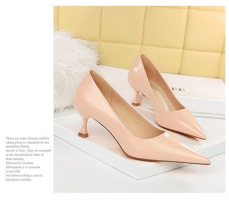 Mode elegante pediküre einfach alle-passenden high heels frauen schuhe high heels flach mund spitz frühling und herbst einzelnen schuhe_voghion.com