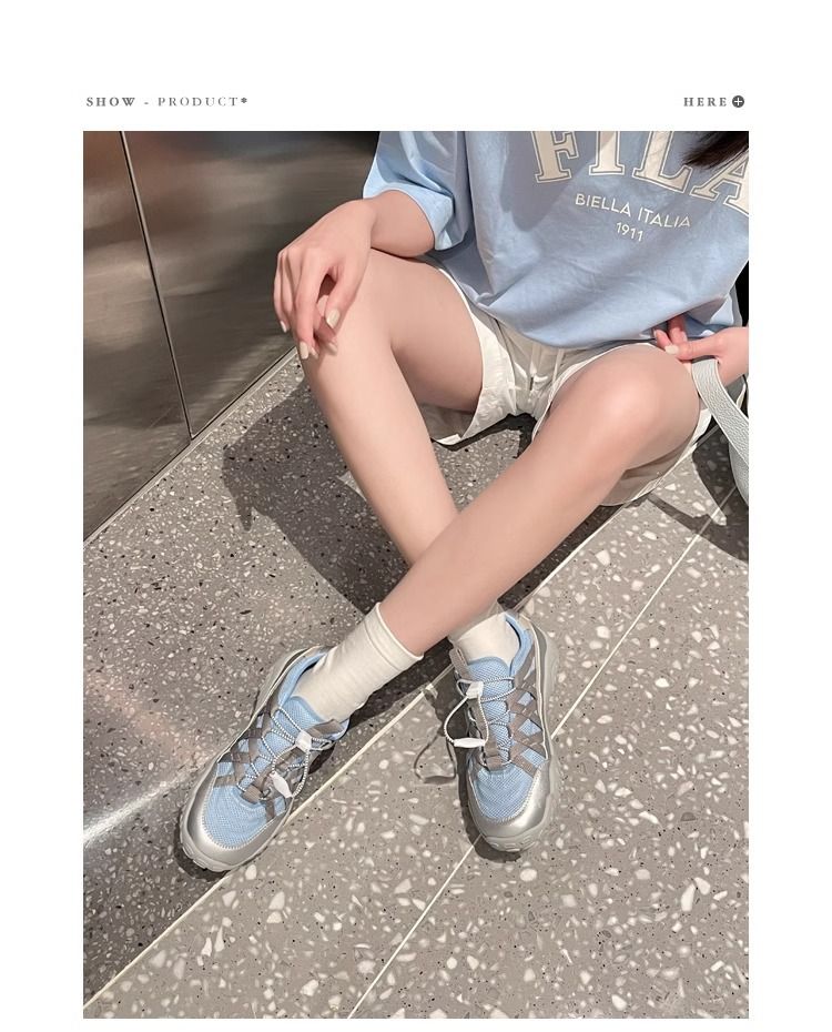 Primavera e autunno nuove scarpe con tacco a zeppa commercio estero grandi dimensioni scarpe sportive arcobaleno fondo scarpe da papà spot scarpe da corsa da donna_voghion.com