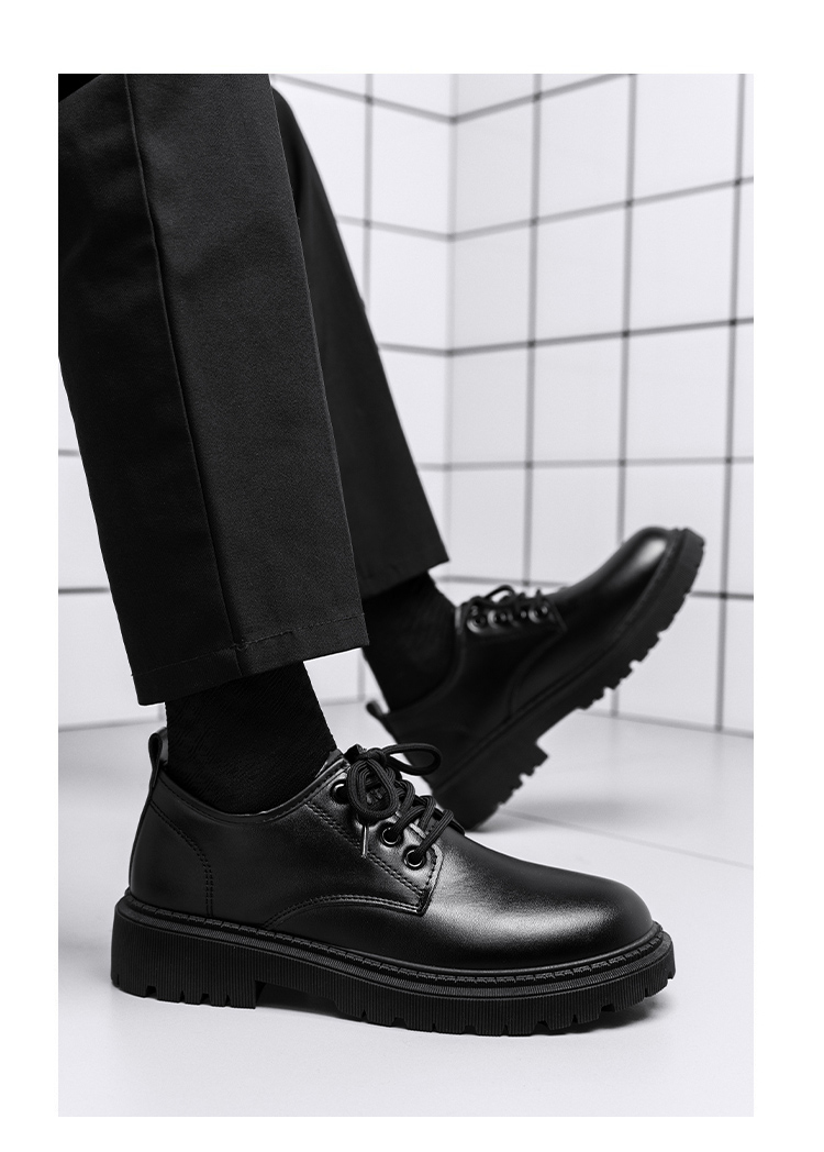 Läderskor för män Klänning Skor Snörningar Brogues Bröllopskontor Formell Skor_voghion.com