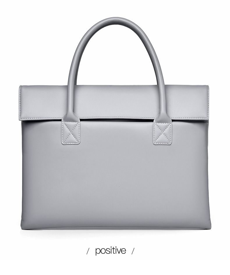 New laptop bag with 14 inch PU fabric can be customized 2024 commuting versatile briefcase for both men and women_voghion.com