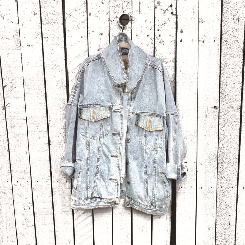 lässige Jeansjacke Street Fun Dark Series Damen-Jeansjacke_voghion.com
