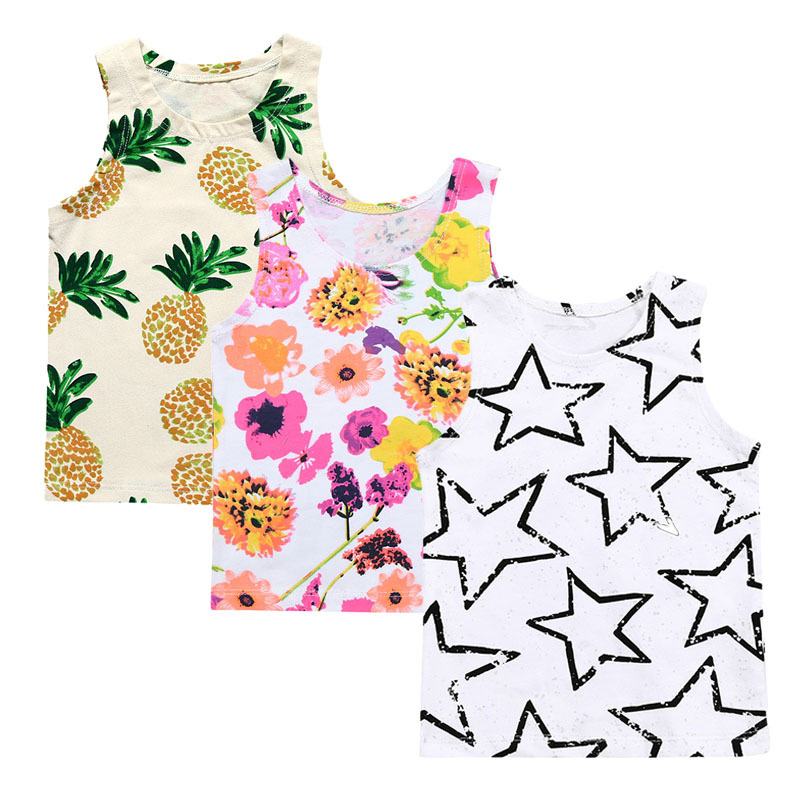 Mother&Kids Baby summer vest cartoon print sleeveless absorbent breathable cotton for boys and girls casual_voghion.com