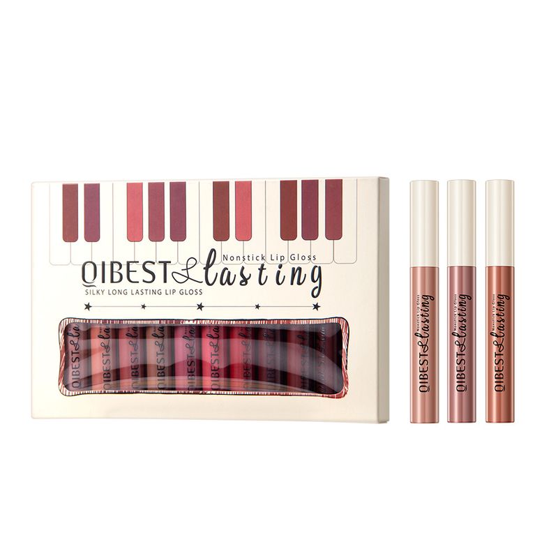 QiBest Staying Cup Lip Glaze Set Matte Mist Liquid Non fading Lipstick_voghion.com