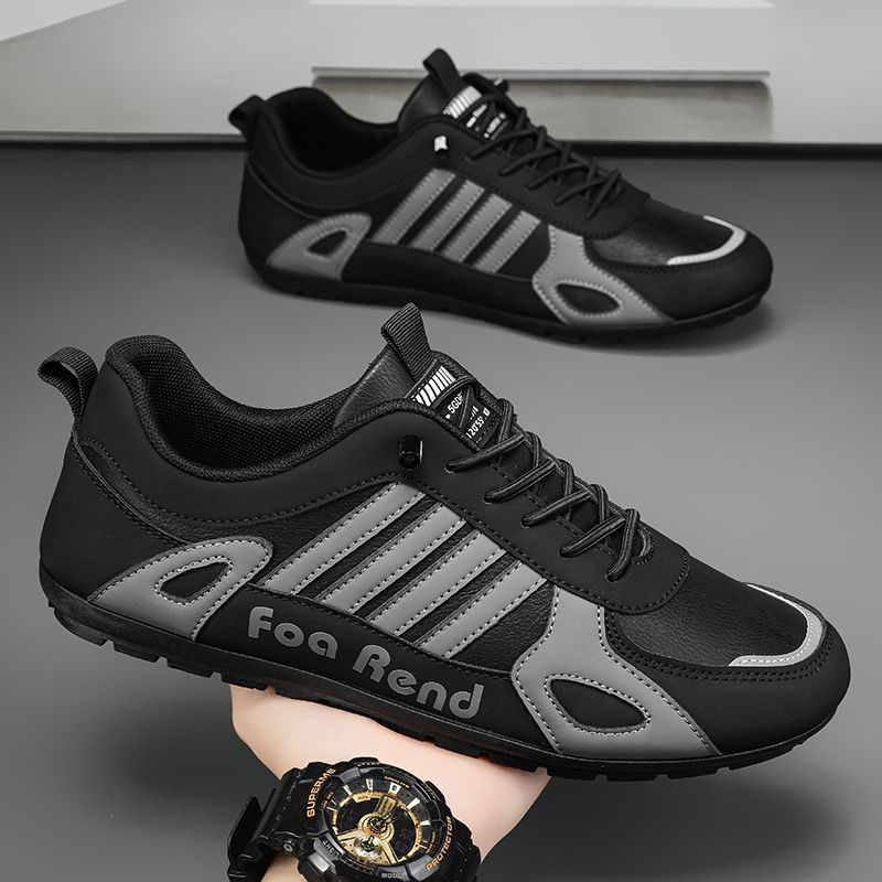 Frühling 2025 Neue wasserdichte und rutschfeste Sport-Laufschuhe in Schwarz für die Arbeit mit Sicherheitsschuhen für Männer_voghion.com
