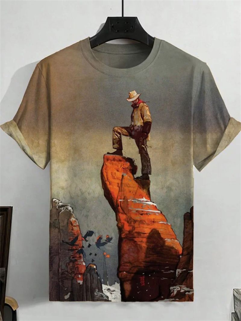 Japanese Ukiyo-e Graphic T Shirt Men Animal Waves Sun 3D Printed T-Shirts Casual Short Sleeve Tees Outdoor Oversized O-Neck Tops_voghion.com