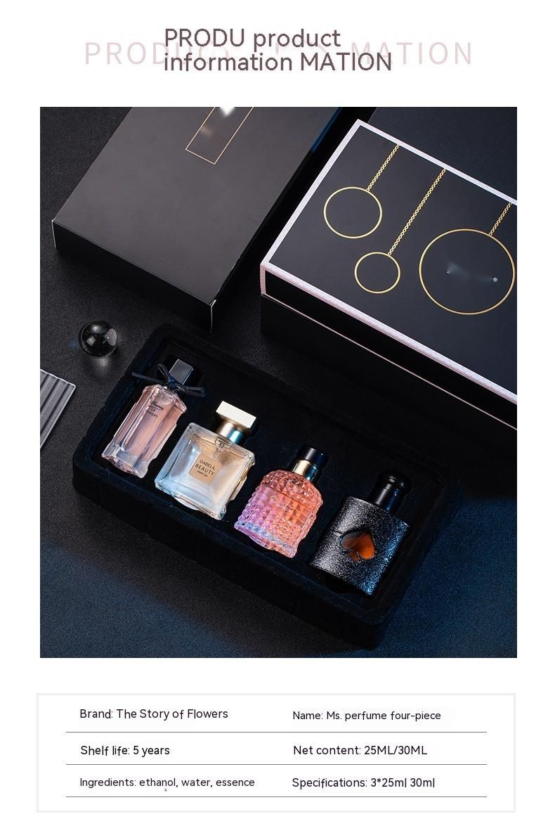 2023 New Hot Sale Women's Perfume Set Gift Box 4-piece Set Fresh and Durable Fragrance Black Crow 4-piece Set Perfume_voghion.com