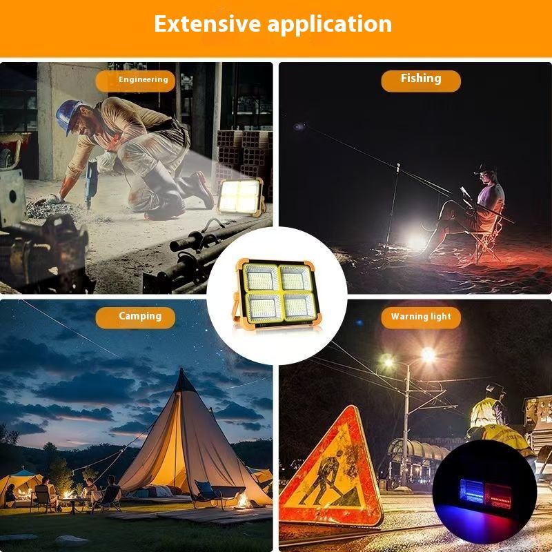 Lampada di emergenza per interruzione di corrente a energia solare, portatile, ricaricabile, portatile, per campeggio all'aperto_voghion.com