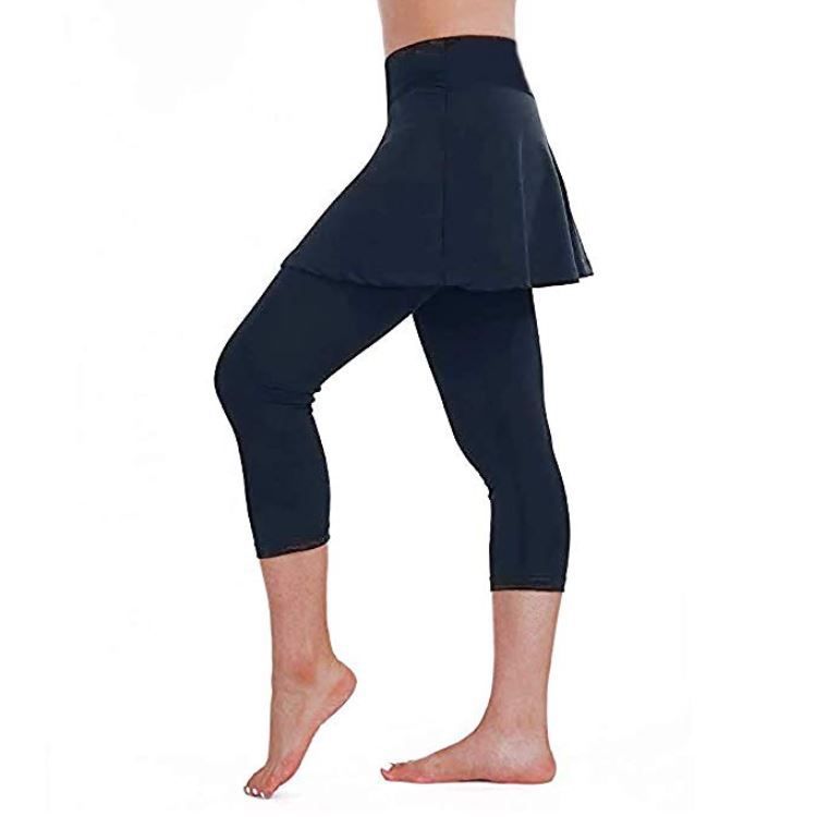 Two Piece Skirt Pants Show Slim Height Elastic Yoga Pants for Wome_voghion.com