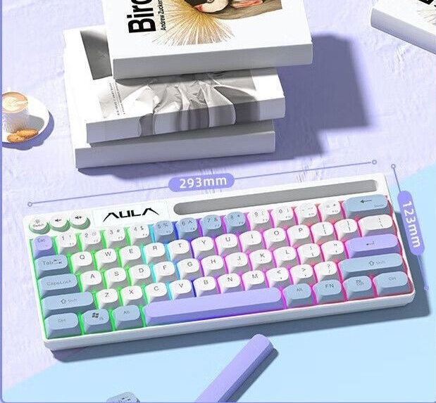 Wolf Spider F3061 Gaming Mini Mechanical Keyboard 61 Keys RGB Colorful Lighting Wired Portable_voghion.com