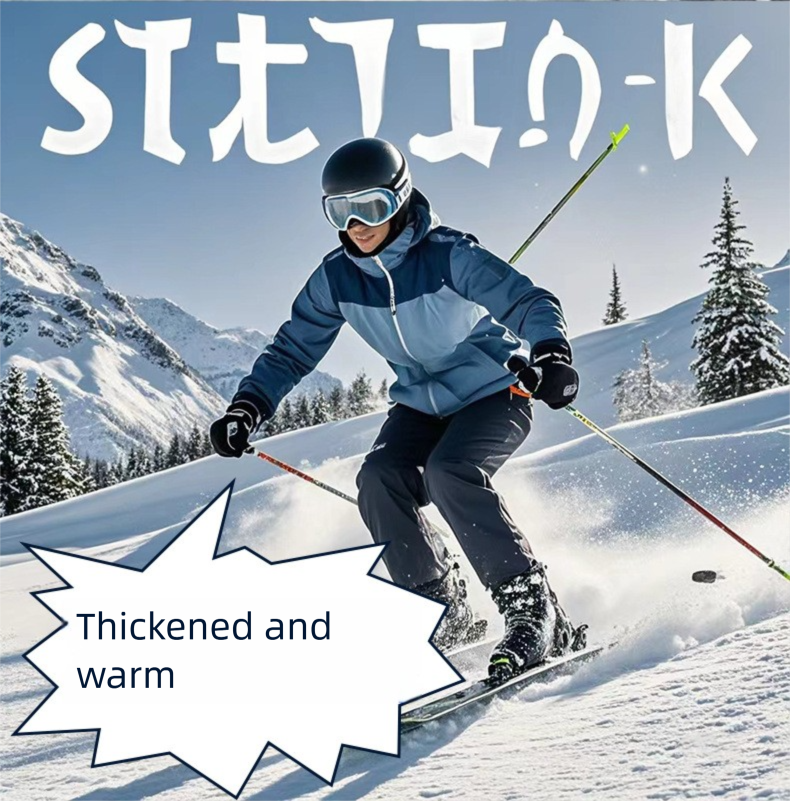 Meias de esqui/caminhada para adultos, acima do joelho, com sola grossa de toalha, ideais para atividades ao ar livre, caminhadas, esqui e atividades ao ar livre, respiráveis e absorventes de suor._voghion.com