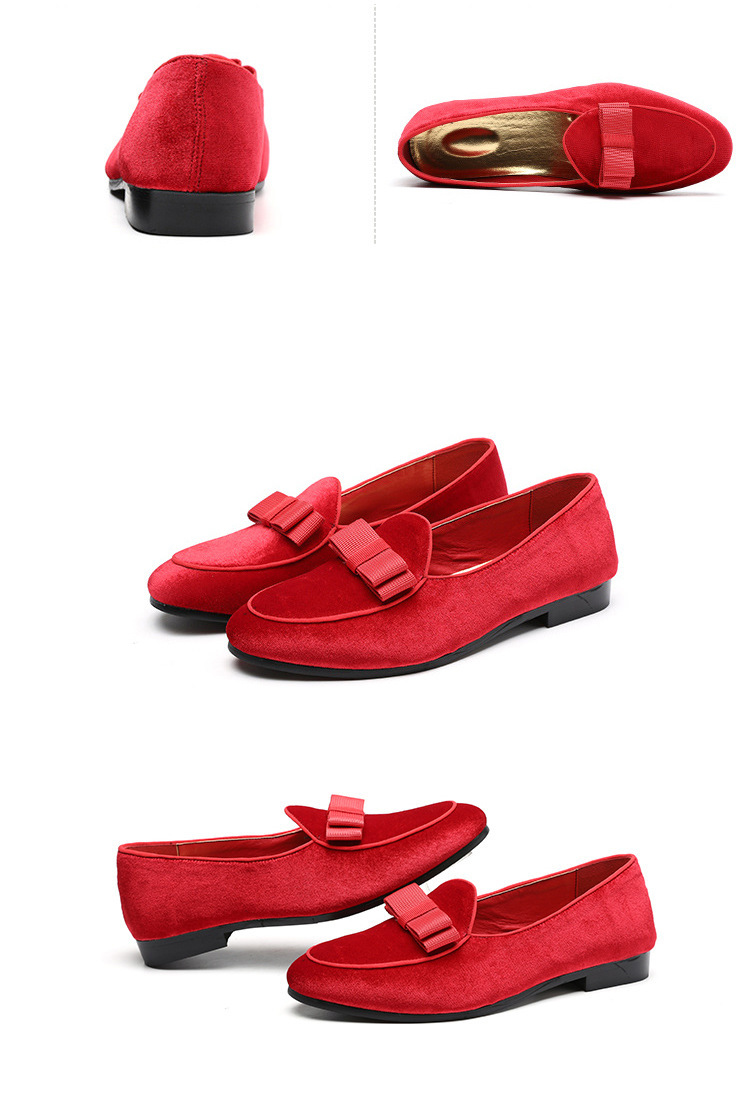 Soybean shoes personalized suede bow tide shoes_voghion.com