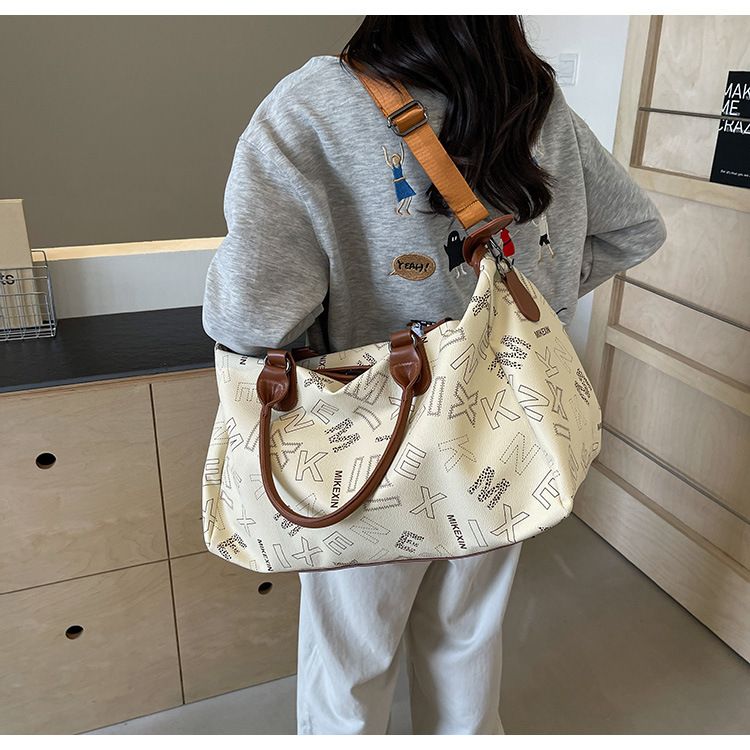 Borsa da viaggio Graffiti di grande capacità, borsa fitness impermeabile portatile in PU, borsa da viaggio di alto valore per pendolari_voghion.com