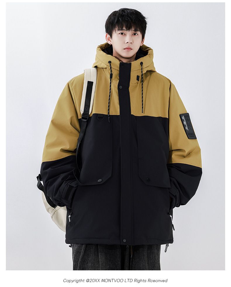 Giacca invernale da uomo Three Proof Down Jacket, nuova, spessa, leggera, calda, da sci all'aperto, alla moda_voghion.com