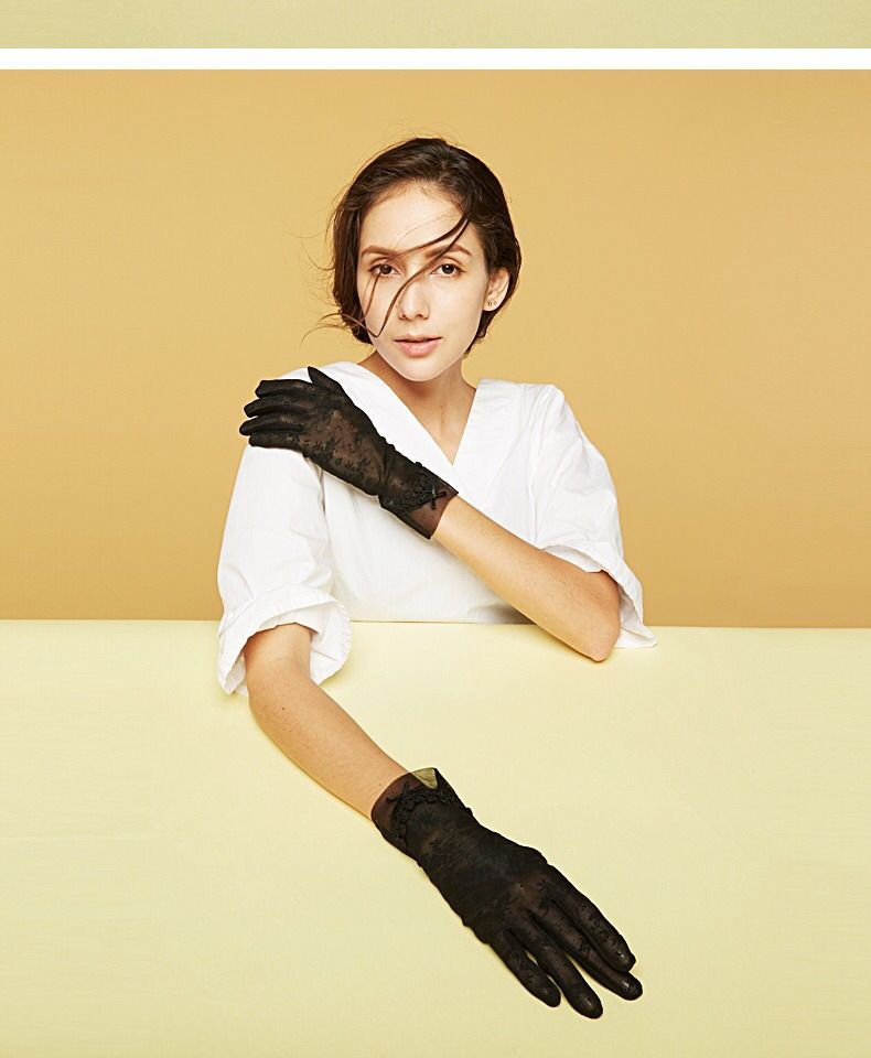 Damen Sommer Sonnenschutzhandschuhe, UV-Schutz, Dünn, Mittellang, Geeignet Zum Autofahren, Radfahren, Eisspitze, Touchscreen,_voghion.com