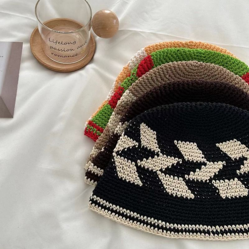 Mode Ins Haruku Stijl Contrasterende Kleur Gebreide Emmerhoeden voor Mannen Lente en Herfst Straatmode Retro Pullover Dames_voghion.com