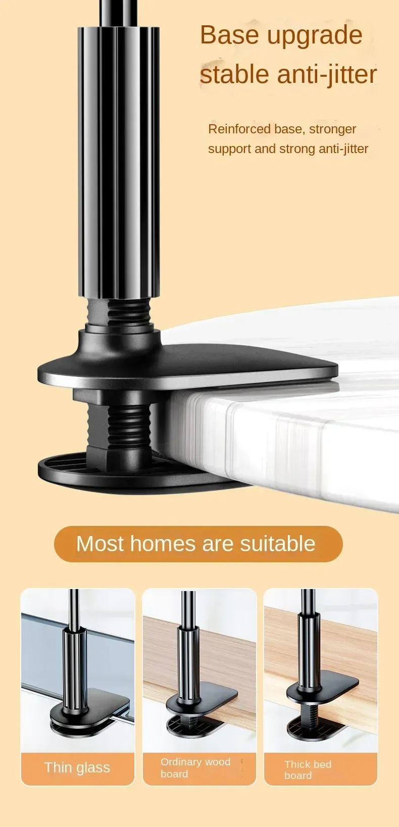 Universal Lazy Flexible Tablet Stand Clip Rotating Long Arms Gooseneck Clamp Mount For Mobile Phone Holder Bed Desk Ipad_voghion.com