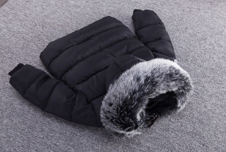 Children's Clothing Small And Medium Sized Boys And Girls Cotton Jacket Fur Collar Cotton Coat Hand Stuffed Cotton Coat_voghion.com