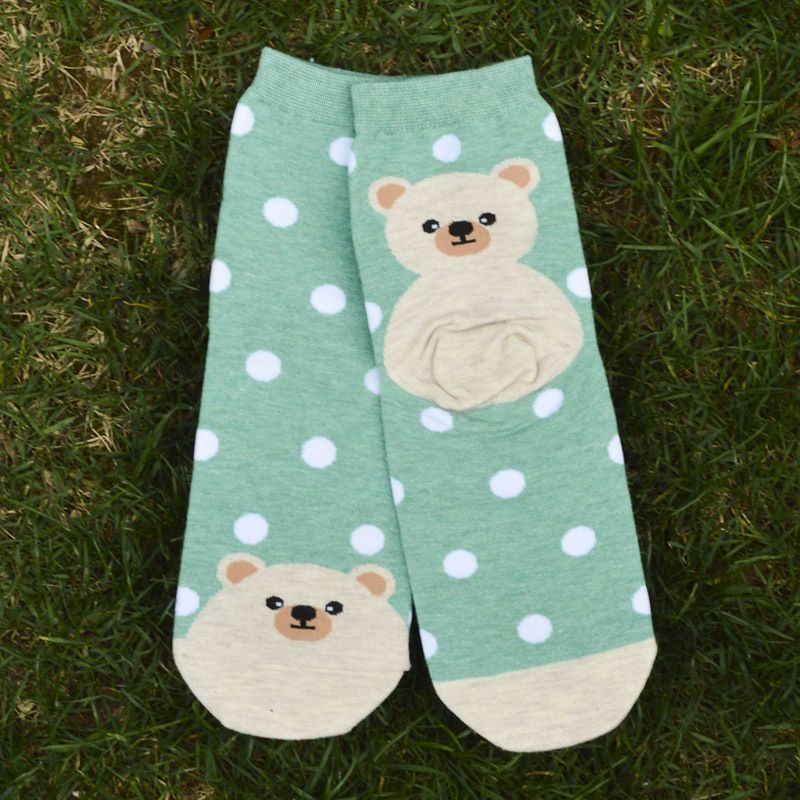 Calzini da donna Calzini per cani e animali Calzini in cotone da donna a pois carini Calzini in cotone da donna_voghion.com