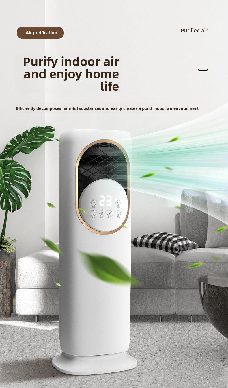 Aire acondicionado de doble uso y calefacción de 5 A, calentador vertical doméstico, ventilador sin aspas, refrigeración por agua_voghion.com