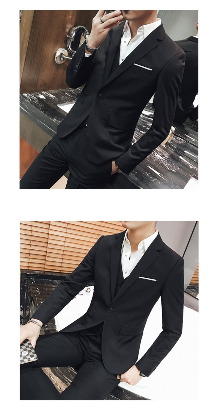 Herrenbekleidung Professionelle Anzüge in großen Größen für Männer Dreiteilige Anzüge Formelle Männer Einfarbig Bräutigam Trauzeuge Hochzeitskleid_voghion.com