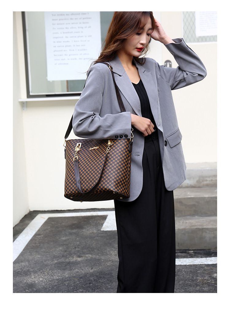 Ensemble de sacs à main pour femme - Sac fourre-tout et sac à bandoulière grande capacité avec imprimé élégant (ensemble assorti mère-fille)_voghion.com