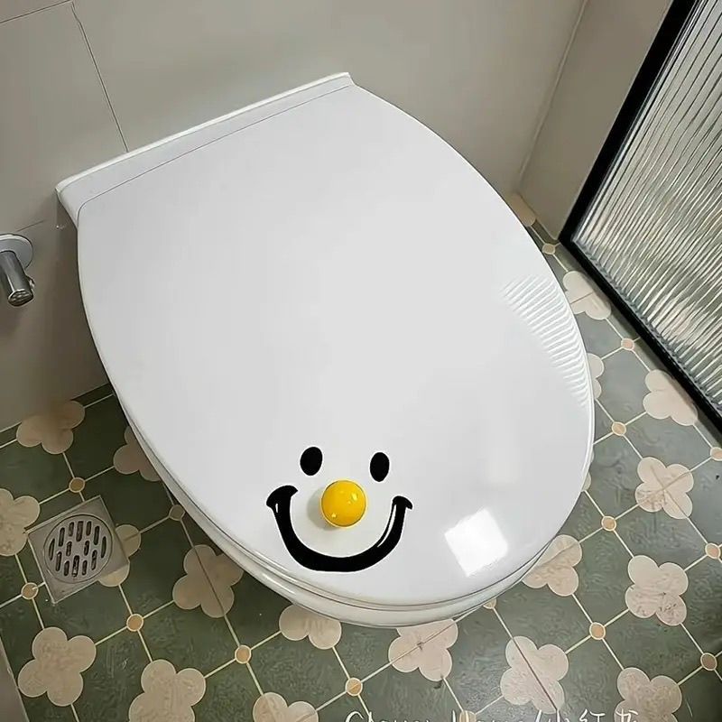 【 Clients de retour 5419 】 Nouveau support avec visage souriant Joker ouvre-couvercle poignée de toilette domestique créative anti-saleté_voghion.com