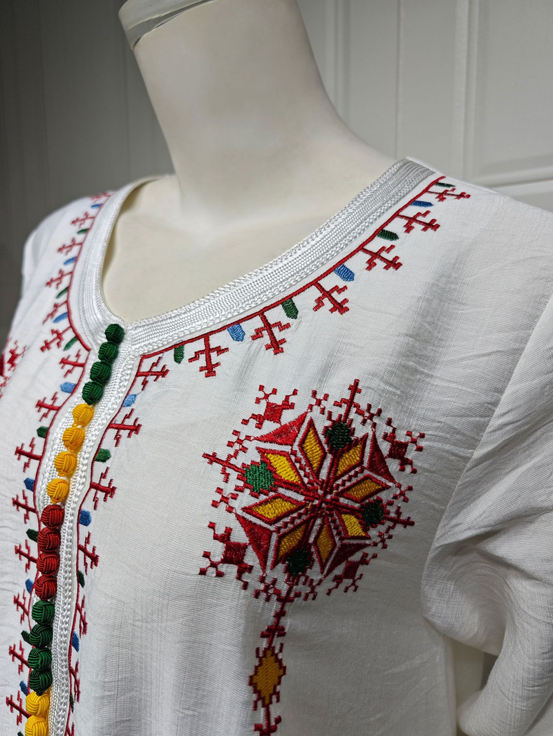Dameskleding Middelste gewaad Geborduurd Geborduurd Abaya Jurk Lange rok Dubai_voghion.com