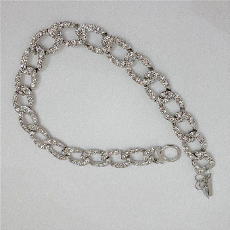 Trendy Cuban Full Diamond Thick Halskette Persönlichkeit Super Cool Halskette Fashion Disco Choker_voghion.com