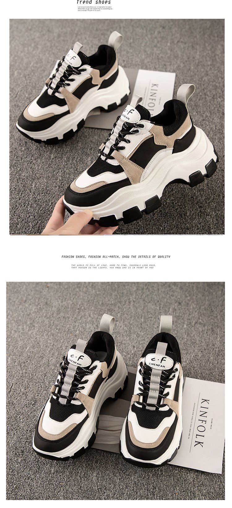 2024 Four Seasons Scarpe casual da donna Scarpe casual da uomo Sneakers Lacci colorati Design con linguetta spessa_voghion.com