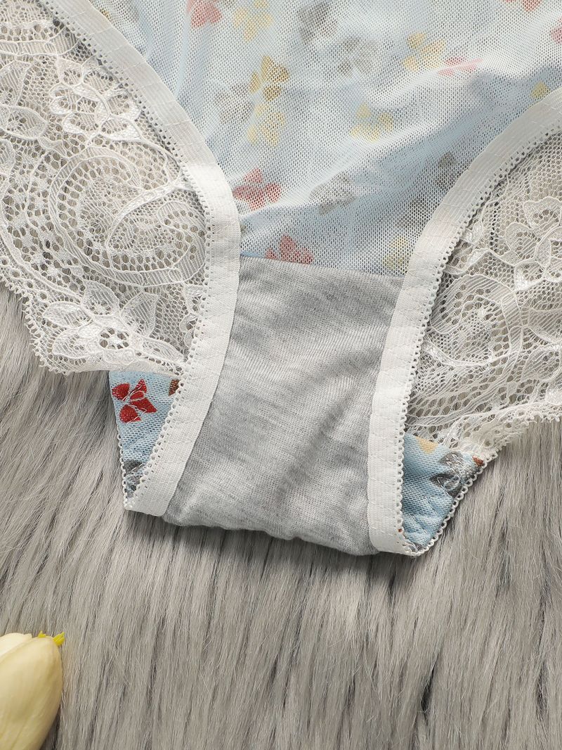 Produttore di biancheria intima femminile a vita media traspirante trasparente e traspirante, slip in pizzo europeo e americano, senza cuciture, sexy e puro._voghion.com