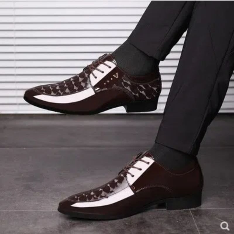Férfi hegyes orrú, fényes, puha bőr, koreai változatú, üzleti ruha, plus size, munkahelyi, ingázáshoz való, férfi esküvői cipő_voghion.com