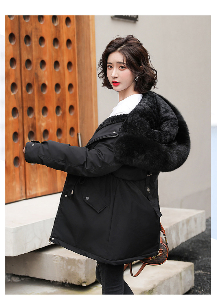 Parka primaverili da donna, cappotti di media lunghezza, spessi, caldi, con cappuccio, coulisse, giacche con cerniera, vita stretta, giacca autunno inverno_voghion.com